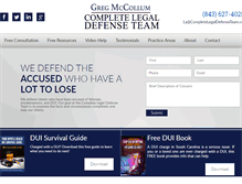 Tablet Screenshot of criminallawyermyrtlebeach.com